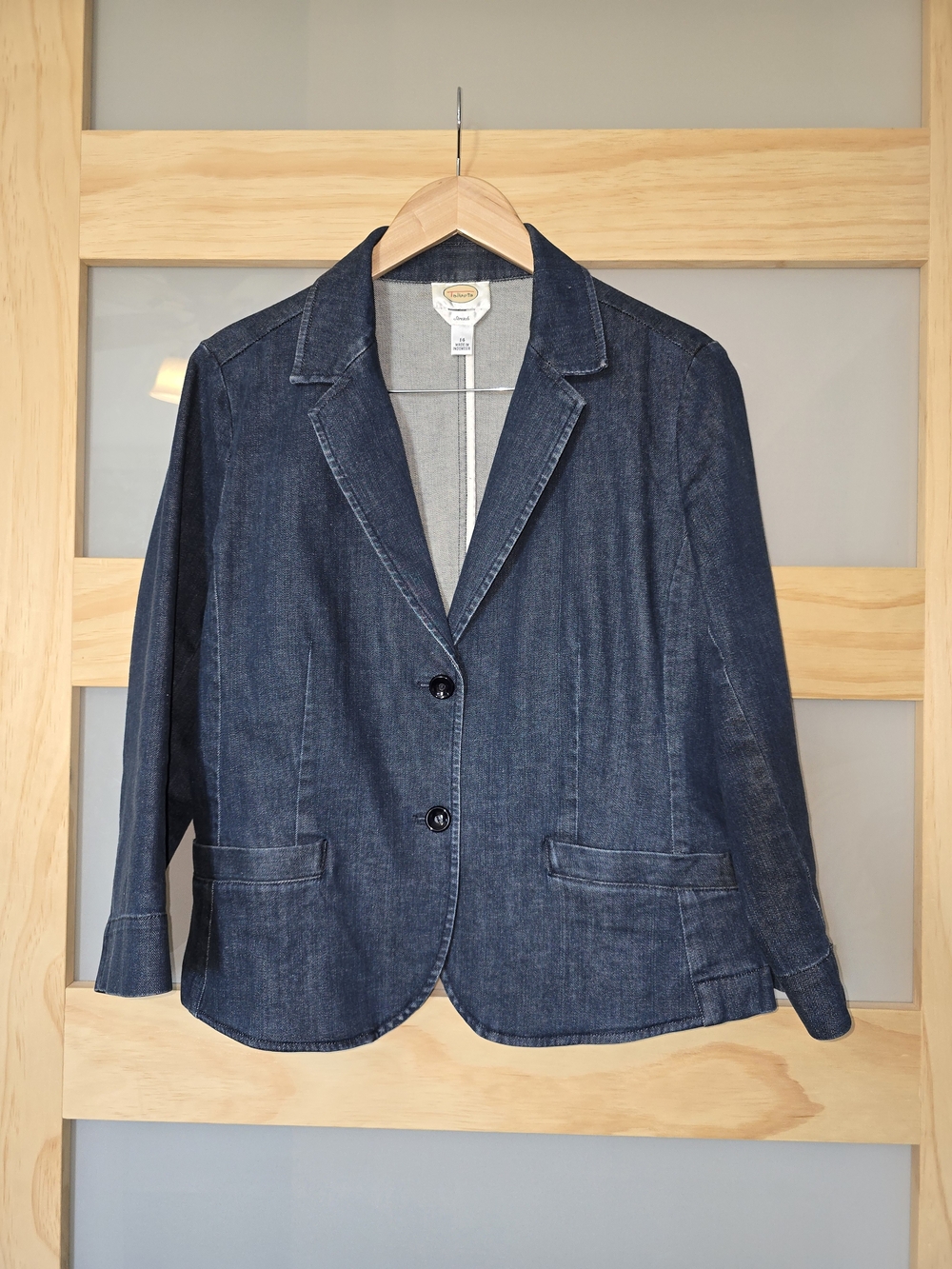 Talbots Dark Blue Denim Blazer Jacket